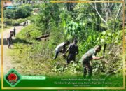 Serda Wail Bersama Warga Berhasil Duduki Poros Jalan Desa Kacepi Pulau Gebe 