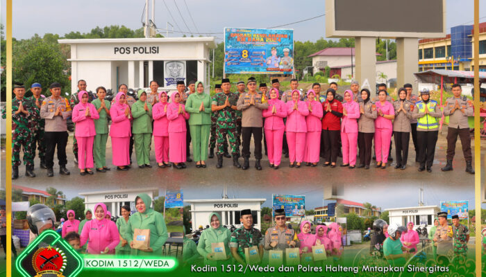 Kodim Weda dan Polres Halteng Mantapkan Sinergitas Melalui Berbagi Takjil Ramadan