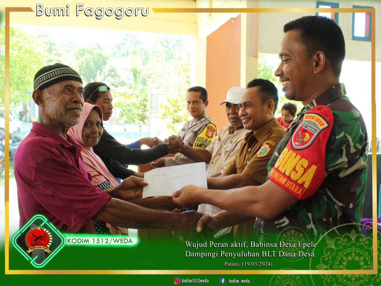 Wujud Peran Aktif, Babinsa Desa Epele Dampingi Penyaluran BLT Dana Desa 1 IMG 000000 000000