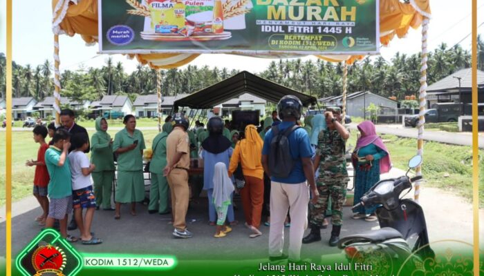 Jelang Hari Raya Idul Fitri 1445 H, Kodim 1512 Weda Gelar Bazar Murah 