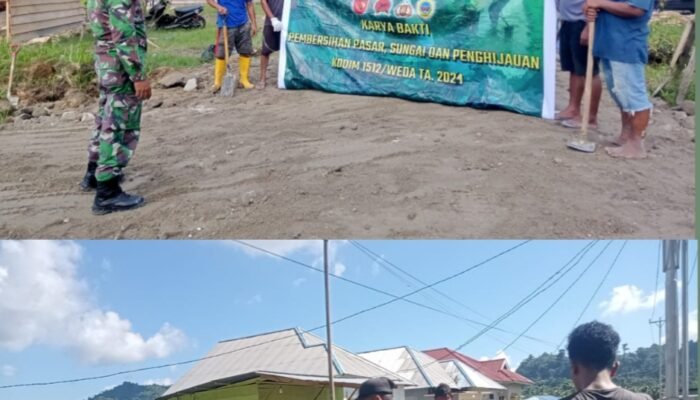 Karya Bakti, Personil Babinsa Koramil 1512-01/Weda Gempur Desa Fidi Jaya 