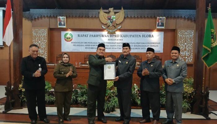 DPRD Blora Gelar Rapat Paripurna, Bahas Raperda Pertanggungjawaban APBD 2023