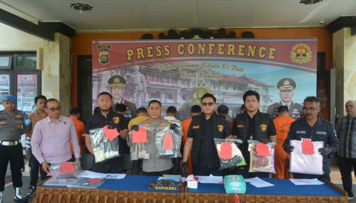 Kurun Waktu 1 Bulan, Polres Gianyar Ungkap 10 Kasus Tindak Pidana