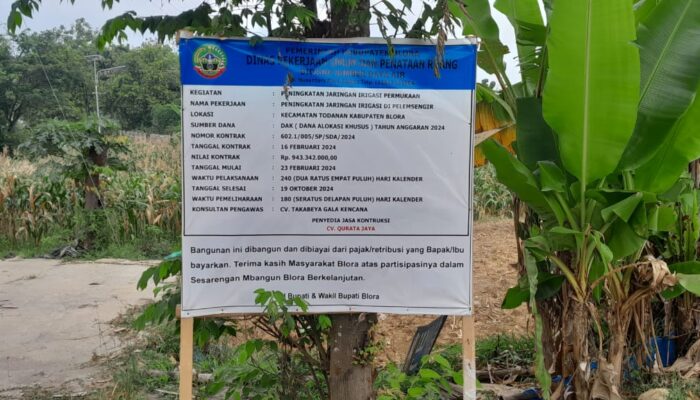 Proyek Peningkatan Jaringan Irigasi Rp 900 Jt Milik PUPR Blora Terkesan Asal-asalan
