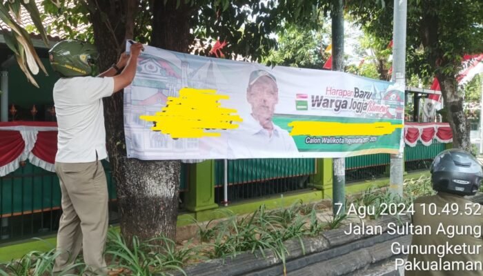 Dinilai Langgar Aturan, Ratusan Alat Peraga Dicopot Satpol PP Yogyakarta