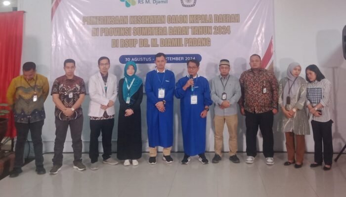 Paslon Jhon Kenedy Azis-Rahmat Hidayat Medical Check Up di RSUP M Jamil Padang