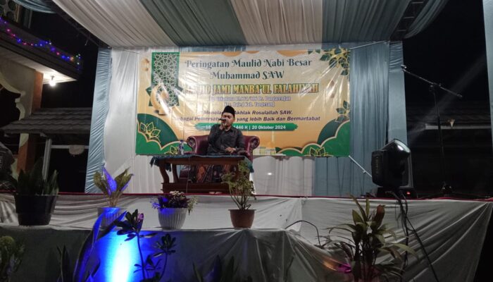 Masjid Jami Manba’ul Falahiyah Desa Pangarengan Gelar Maulid Nabi Muhammad SAW