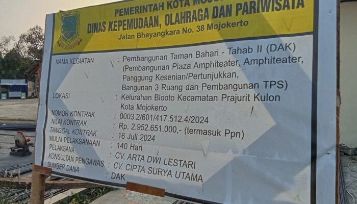 Proyek Taman Bahari Mojopahit Diduga Dikerjakan Secara Ceroboh