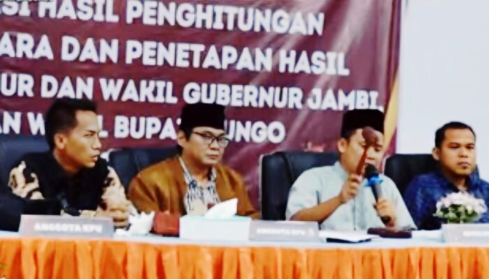 Teng! KPU Bungo Umumkan Pasangan Jumiwan Aguza – Maidani Raih Suara Terbanyak
