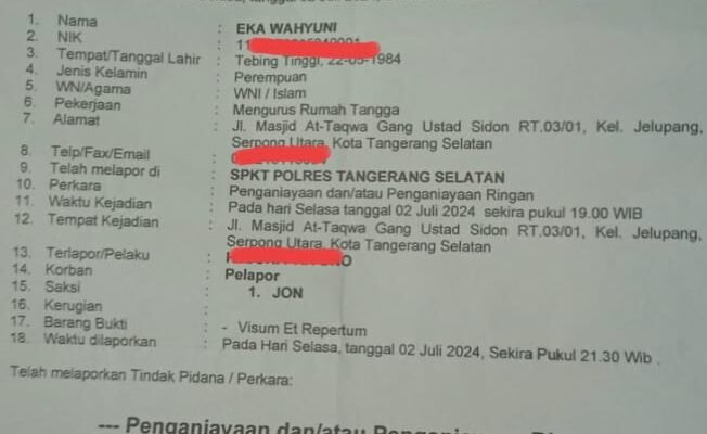 Dugaan Penganiayaan oleh Oknum Kepala Sekolah, Kinerja Polres Tangsel Jadi Sorotan