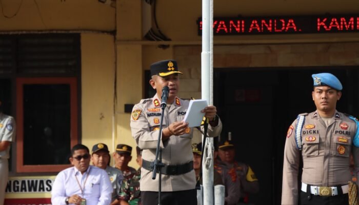 Kapolres Bungo Pimpin Apel Operasi Siginjai Tertib Berlalu Lintas Tahun 2025