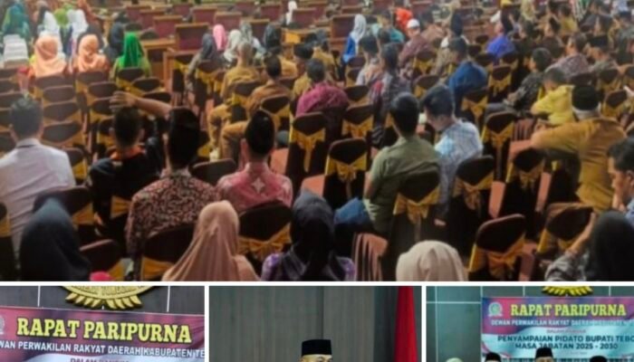 DPRD Tebo Gelar Rapat Paripurna Dengarkan Pidato Perdana Bupati Terpilih Serta Penyampaian Visi Misi