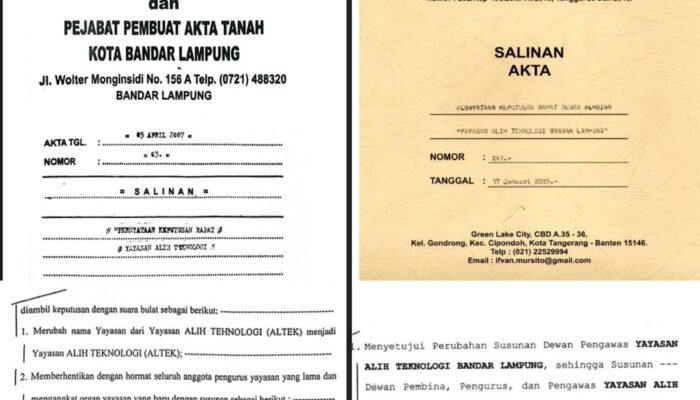 Terbongkar! Rusli Bintang Diduga Mengalihkan Universitas Malahayati ke Istri Kedua