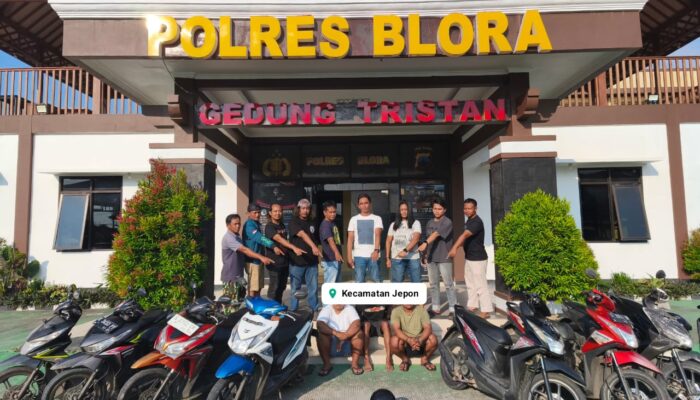 Polres Blora Tangkap Trio Curanmor, 10 Motor Dicuri dari 10 Lokasi Berbeda