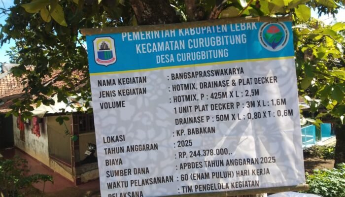 Proyek Hotmix Curugbitung Diduga Akali Publik, Papan Baru Dipasang di Akhir Pekerjaan