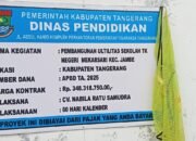 Diduga Tak Sesuai Spesifikasi, Proyek TK Negeri Mekarsari Tangerang Disorot Publik