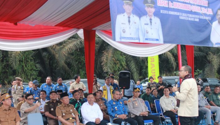 Wagub Jambi Dampingi Wakil KSP Muhammad Qodari Tinjau Pembangunan Sekolah Rakyat di Muaro Jambi
