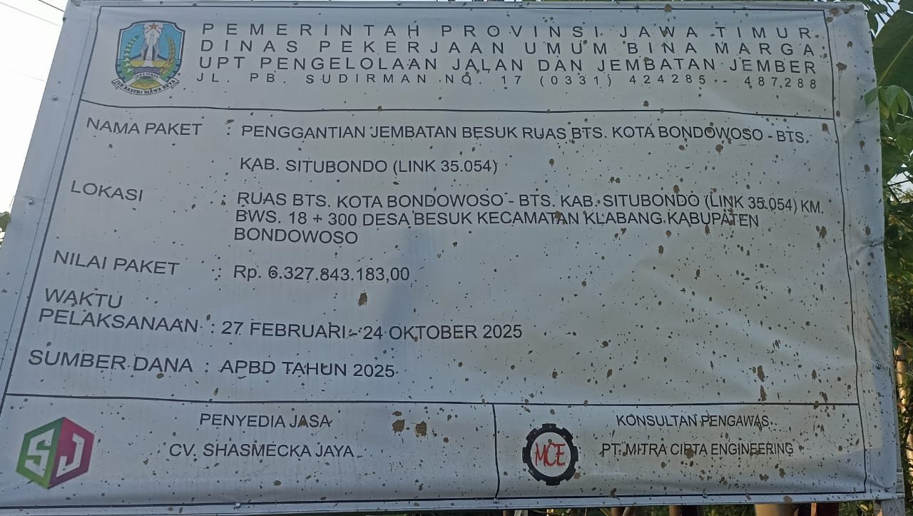 Proyek Jembatan Rp 6,3 M di Bondowoso Ganggu Lalu Lintas, Warga Minta Dipercepat 2 IMG 20250619 WA0017