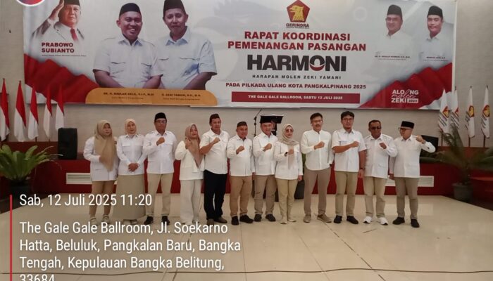 Gerindra All Out! Siap Menangkan Molen-Zeki di Pilkada Pangkalpinang 2025