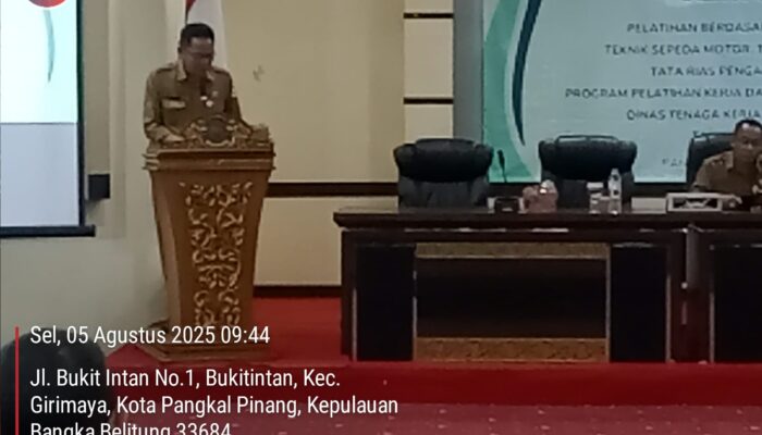 Tekan Pengangguran, Pemkot Pangkalpinang Gelar Pelatihan Kerja Berbasis Kompetensi