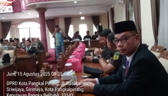 Pj Wali Kota Pangkalpinang Ikuti Rapat Paripurna Pidato Kenegaraan