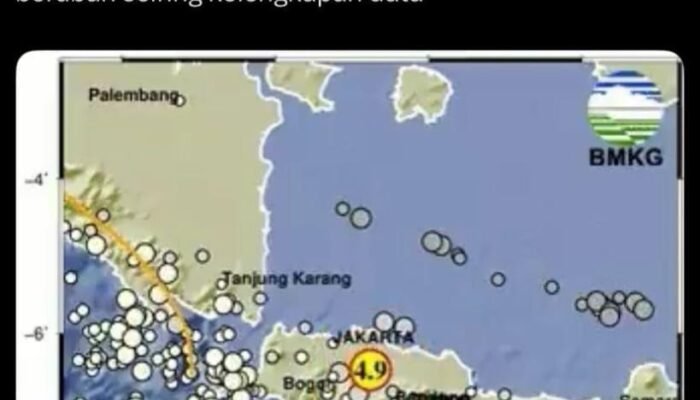 Gempa 4,9 Guncang Bekasi, Terasa hingga Jakarta dan Tangsel
