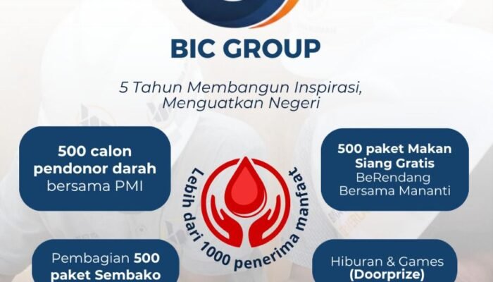 5 Tahun BIC Group, Rayakan Dies Natalis dengan 5 Aksi Sosial Serentak di Kota Tangerang