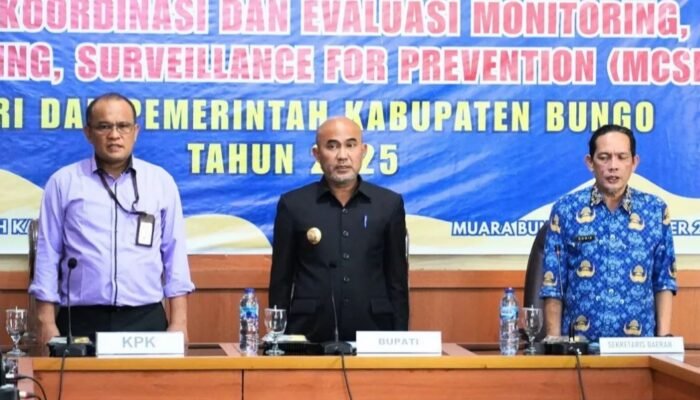 Bupati Bungo Pimpin Rakor MCSP Bersama KPK, Tegaskan Komitmen Antikorupsi