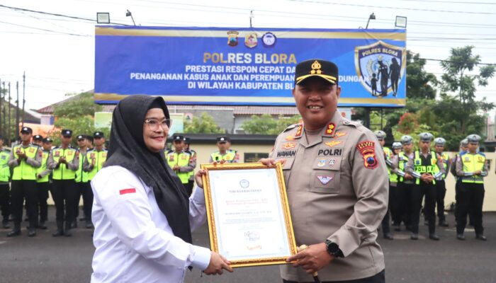 Respon Cepat Tangani Kasus PPA, Polres Blora Raih Penghargaan TRCPPA