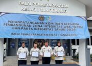 Perkuat Reformasi Birokrasi, Bapas Tangerang Teken Zona Integritas 2026