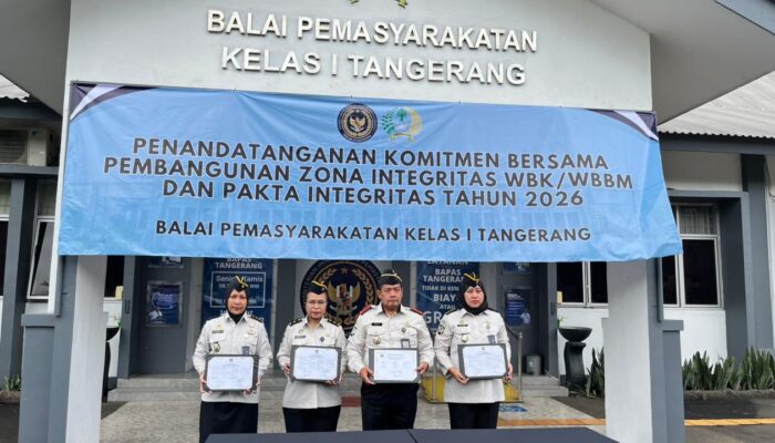 Perkuat Reformasi Birokrasi, Bapas Tangerang Teken Zona Integritas 2026