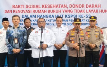 Kapolri Hadiri Bakti Sosial HUT KSPSI ke-53 di Tangerang