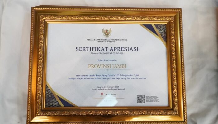 IDSD Jambi Naik 2025, Al Haris Minta Daerah Perkuat Daya Saing