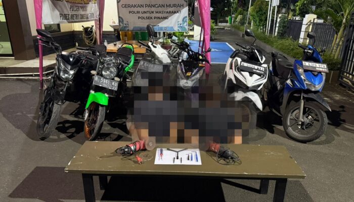 Patroli Subuh Polsek Pinang Bongkar Sindikat Curanmor, 6 Motor Disita