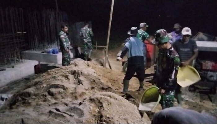 Percepat Akses Warga, Kodim 0416/Bute Laksanakan Lembur Pembangunan Jembatan Gantung Rantau Duku