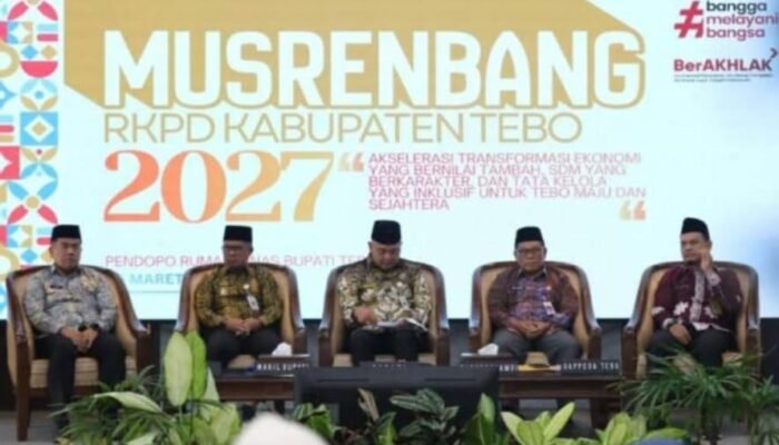 Bupati Agus Rubiyanto Hadiri Musrenbang RKPD Tebo 2027, Bahas Prioritas Pembangunan Daerah