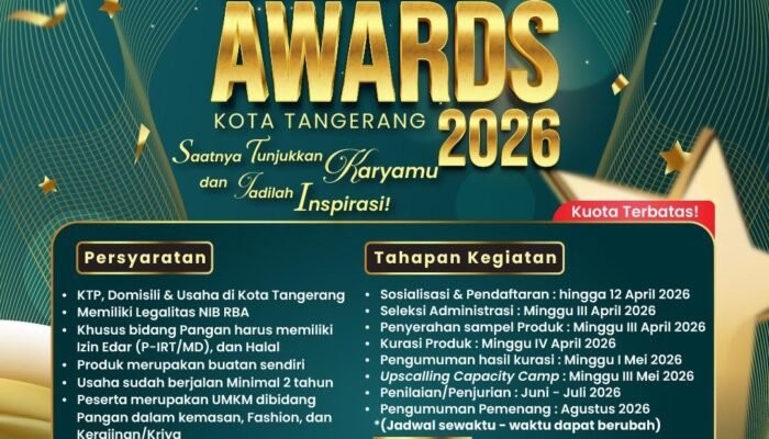 UMKM Kota Tangerang Dipanggil Unjuk Gigi di Awards 2026