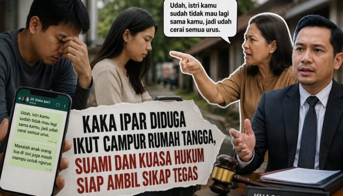 Kaka Ipar Diduga Intervensi Rumah Tangga, Kuasa Hukum Suami Siap Tempuh Jalur Hukum