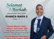Khanza Naifa, Siswi SMPN 6 Pasar Kemis Raih 3 Medali Nasional KSNJ 2026