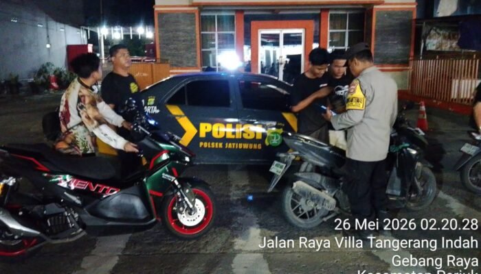 Polsek Jatiuwung Gelar Razia Cipkon, Situasi Wilayah Aman dan Kondusif