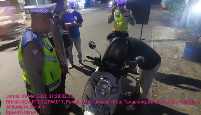 Razia dan Patroli Polsek Jatiuwung Sisir Titik Rawan Begal, Situasi Aman Kondusif