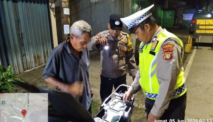 Polsek Jatiuwung Gelar Razia Dini Hari, Wilayah Tetap Aman dan Kondusif