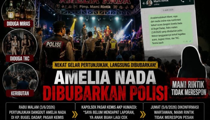 Usai Dangdut Amelia Nada Dibubarkan Polisi, Mami Rintik Bungkam Saat Dikonfirmasi