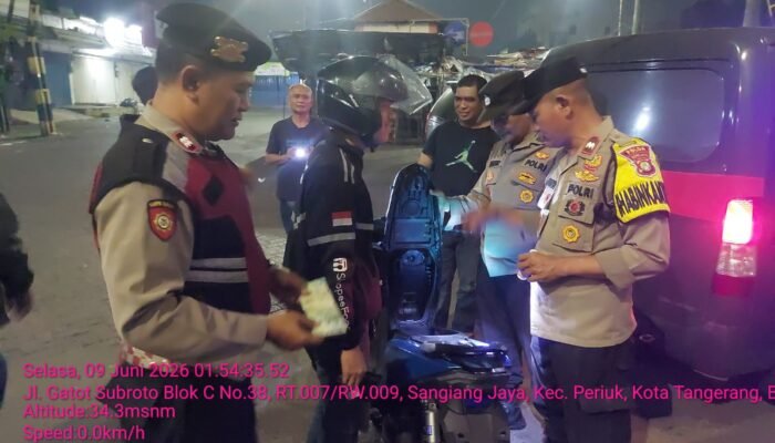 Patroli Cipkon Polsek Jatiuwung Sasar Pelaku Kejahatan Jalanan