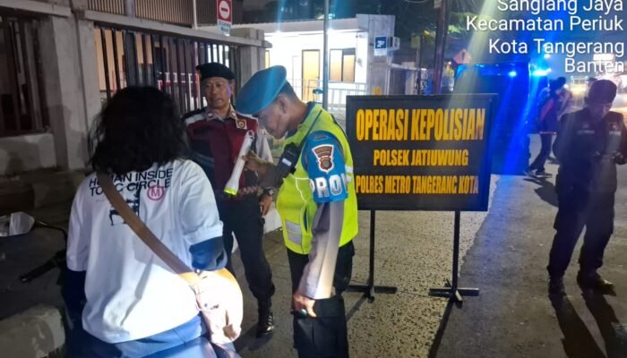Polsek Jatiuwung Gelar Razia Dini Hari, Situasi Kamtibmas Tetap Aman dan Kondusif