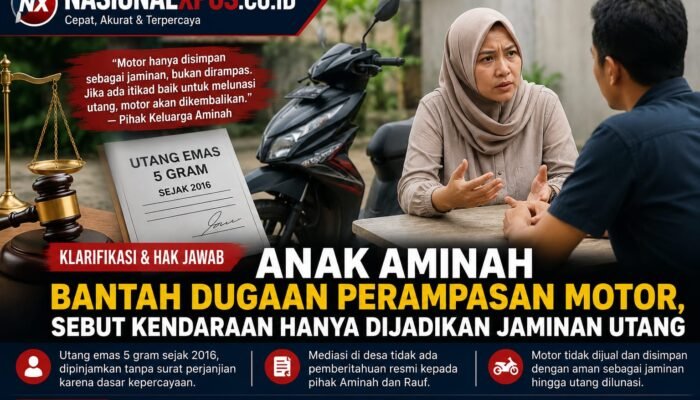 Anak Aminah Bantah Dugaan Perampasan Motor, Sebut Kendaraan Hanya Dijadikan Jaminan Utang
