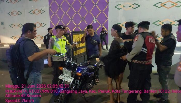 Patroli Dini Hari Polsek Jatiuwung Sasar Tawuran dan Begal, Situasi Kota Tangerang Kondusif