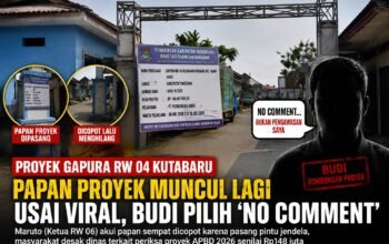 Proyek Gapura RW 04 Kutabaru Kembali Disorot, Papan Proyek Muncul Lagi Usai Viral, Budi Pilih "No Comment" 5 IMG 20260704 WA0037