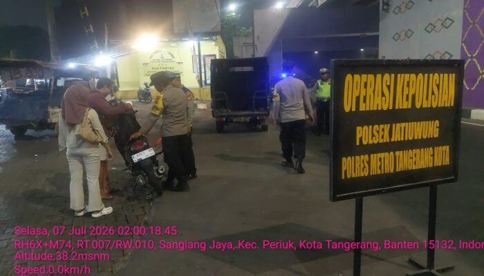 Razia Polsek Jatiuwung Sasar Begal dan Tawuran, Situasi Kota Tangerang Tetap Kondusif