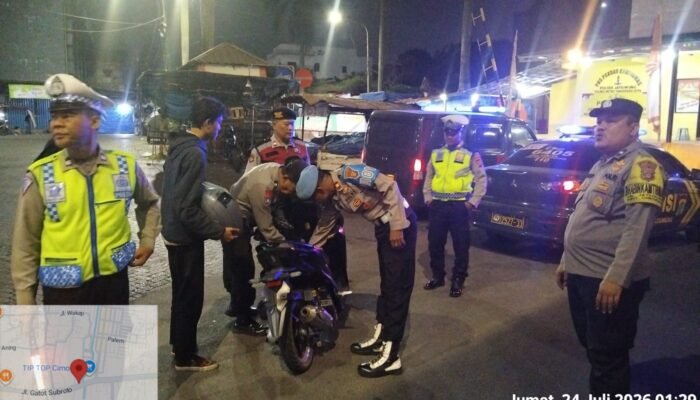 Razia Polsek Jatiuwung, Patroli Dini Hari Ciptakan Situasi Aman dan Kondusif